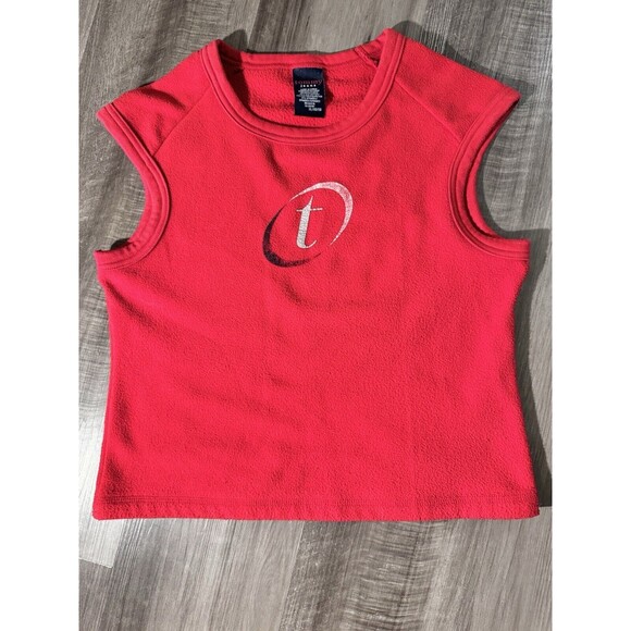 VINTAGE Tommy Hilfiger Shirt Adult Red Tank Top Tommy Y2K Size Read - Picture 1 of 6